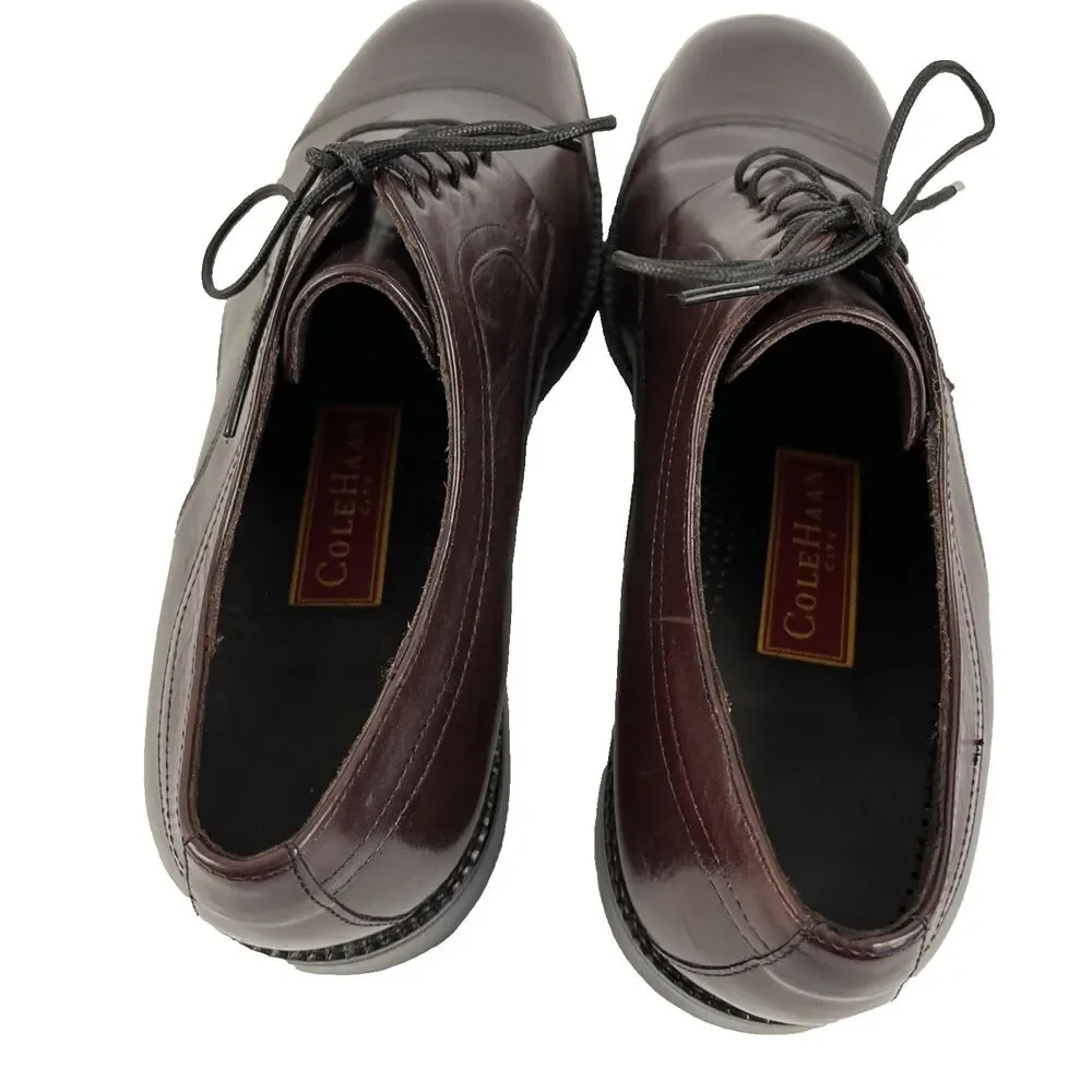 Mens Cole Haan City Cap Toe Oxford Dress Shoes Sz 9.5 M Brown